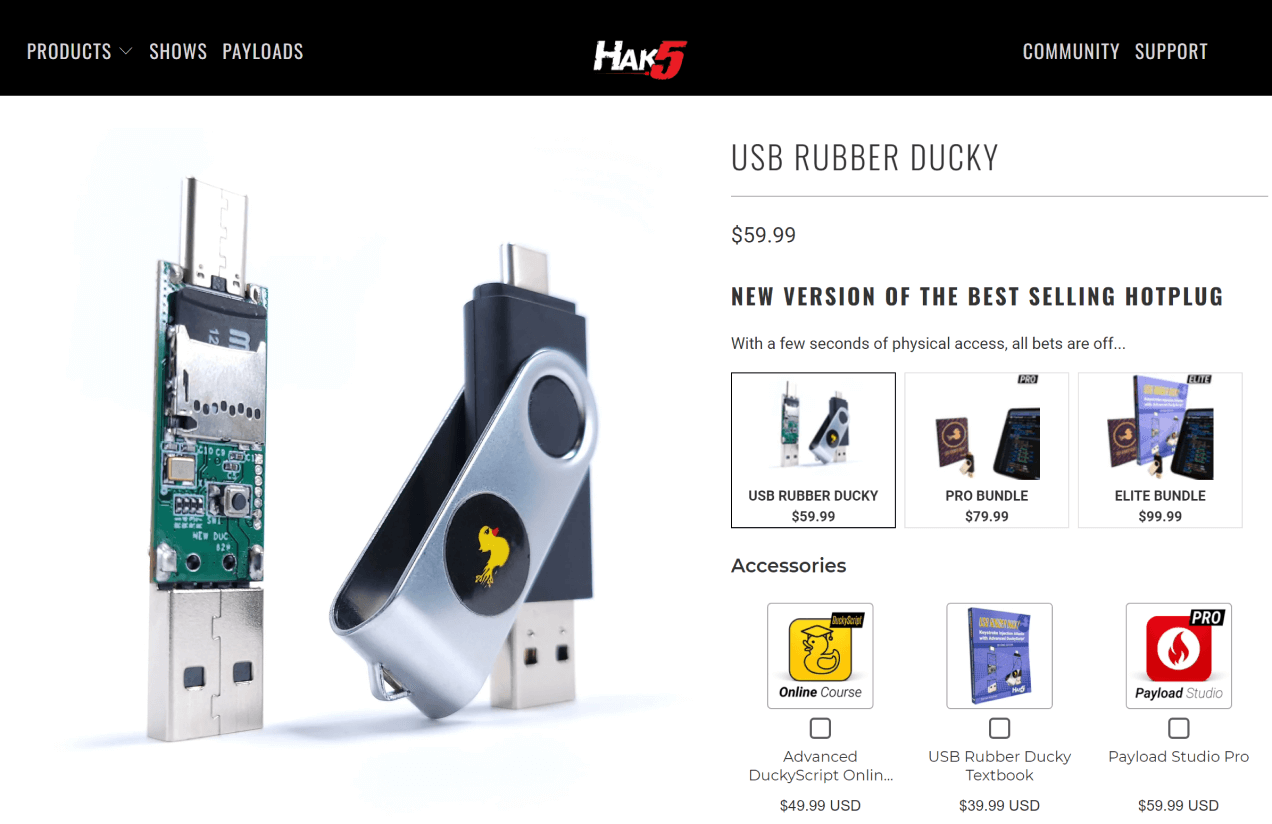 USB Rubber Ducky&nbsp;— флешка с&nbsp;сюрпризом